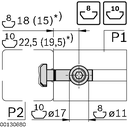 Joint de serrage rapide, N10, 90°, acier galvanisé