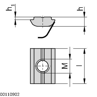 T-slot stone N10 M8 suspended ♥