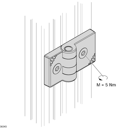 CHARNIERE PA 45/45 grey