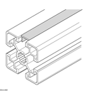 Cover profile N8 2000mm signal grey