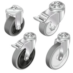 [3842541226] Roulette pivotante avec frein, caoutchouc, D80 F900